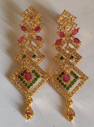 Ad Stone Ear Ring Ad0416 Multi