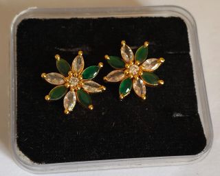 Ad Stibe Ear Ring Ad0424 Green With White