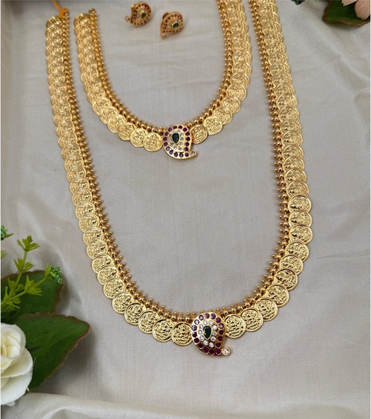 Kaasu Malai Aaram Necklace Sa0096 Multi