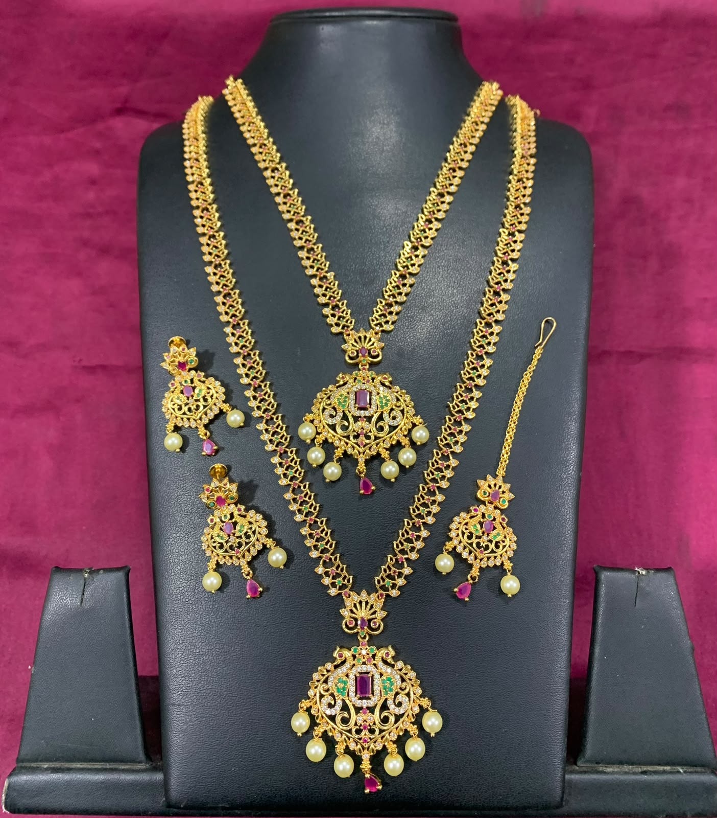 Stone Aaram Necklace Combo Set Multi Ac0016