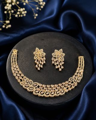 Ad Stone Necklace With Ear Ring An0052