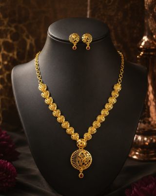 Forming Necklace With Ear Ring Fn0018