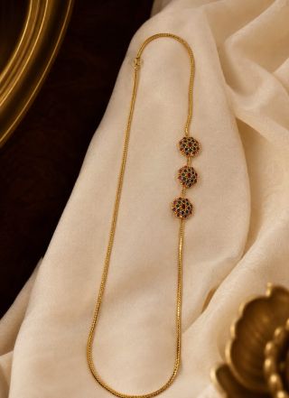Mogappu Chain Cm0262 Pink With Green