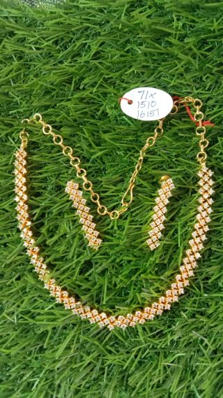 Ad Stone Necklace With Ear Ring An0061
