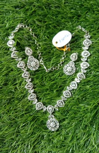 Ad Stone Necklace With Ear Ring An0063