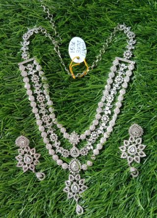 Ad Stone Necklace With Ear Ring An0067