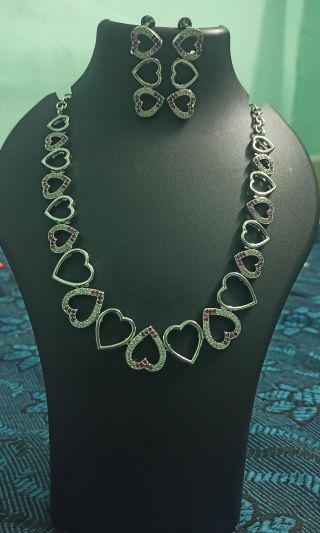 Silver Necklace Set Ss0003