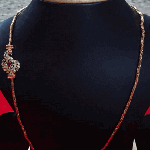 Peacock Mogappu Gold Covering Chain