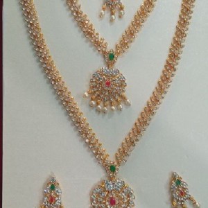Fancy Aaram Necklace Combo Set
